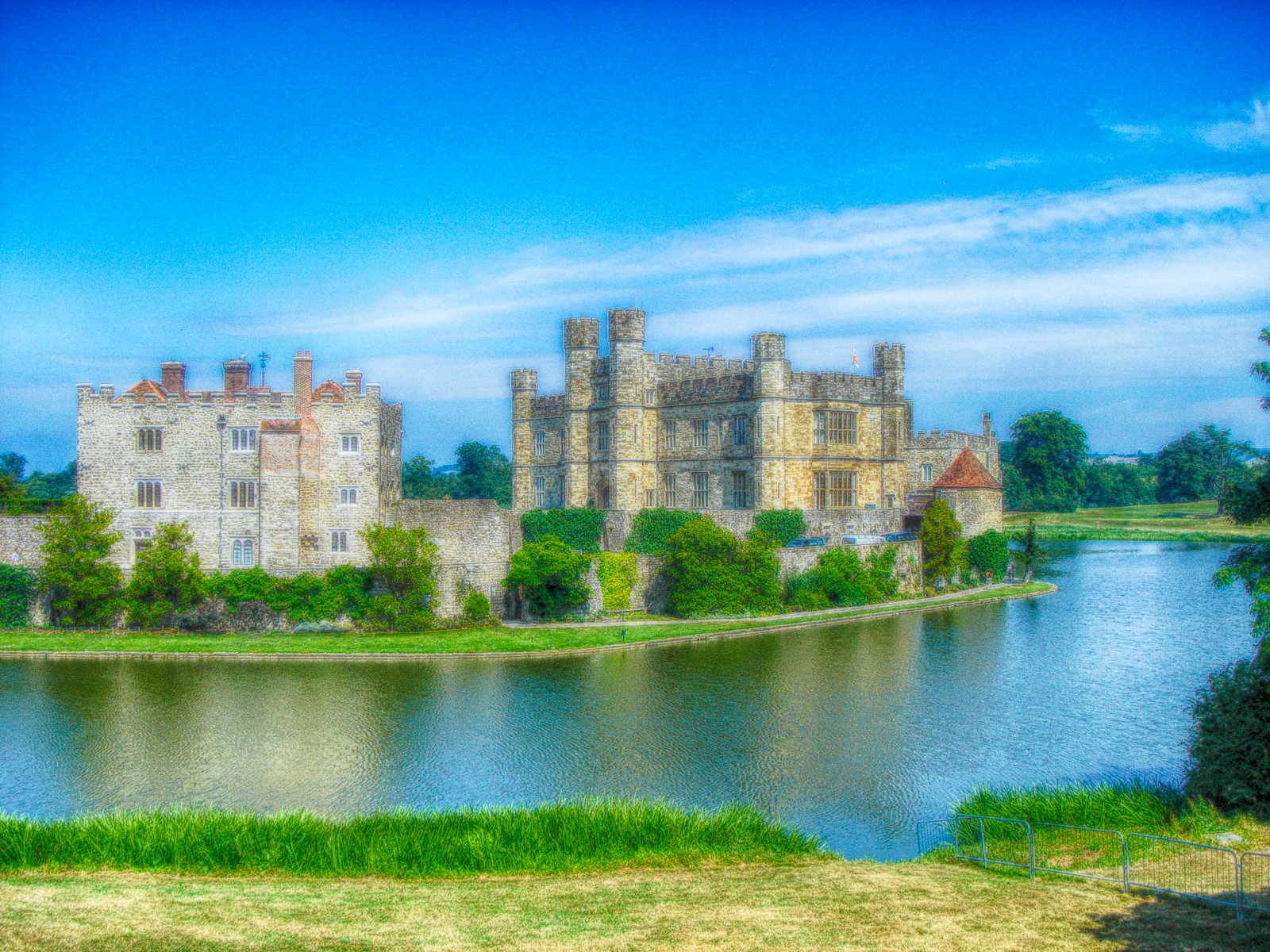 Leeds Castle and its surrounding water during the 2005 United Kingdom journey
